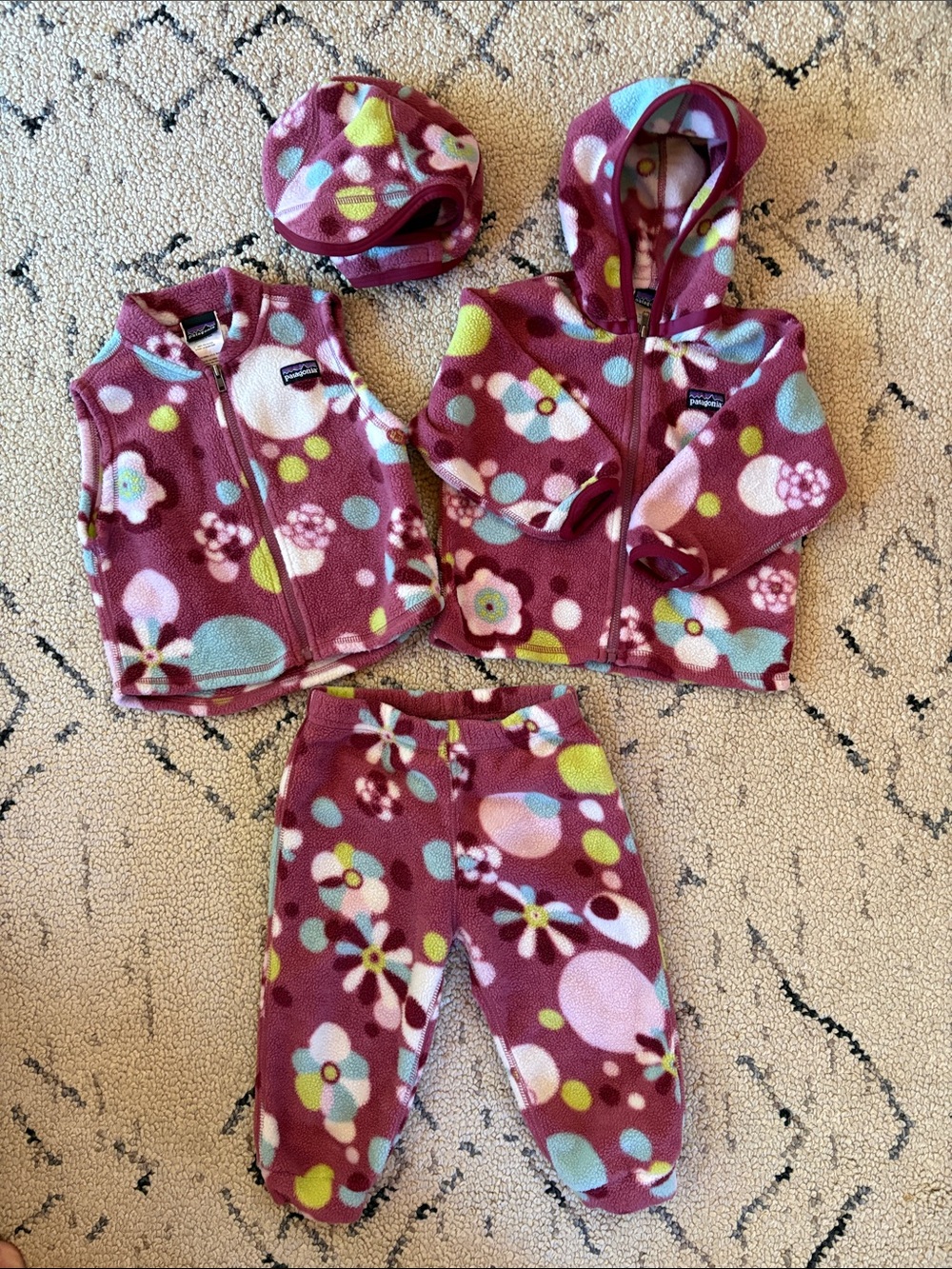 Patagonia vintage micro D fleece set (18/24m)